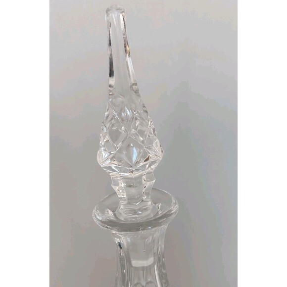 Vintage Princess House #776 Lead Crystal Decanter/Frosted Oval Diamond Cut... - Picture 5 of 11